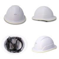 Casque de sécurité à visière intégrale CE EN397 ABS avec bord de visière phosphorescent, casque de chantier pour travaux routiers et miniers