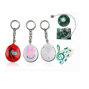 定制标志和声音音乐钥匙圈钥匙扣语音旋律音乐说话钥匙扣促销礼品
