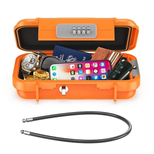 <span class=keywords><strong>Caja</strong></span> <span class=keywords><strong>Fuerte</strong></span> Portátil, Estuche de Seguridad Portátil a Prueba de Agua con Candado de Combinación para Viajes, <span class=keywords><strong>Caja</strong></span> <span class=keywords><strong>Fuerte</strong></span> Pequeña para <span class=keywords><strong>Playa</strong></span> con Cadena Extraíble - Product Image 1