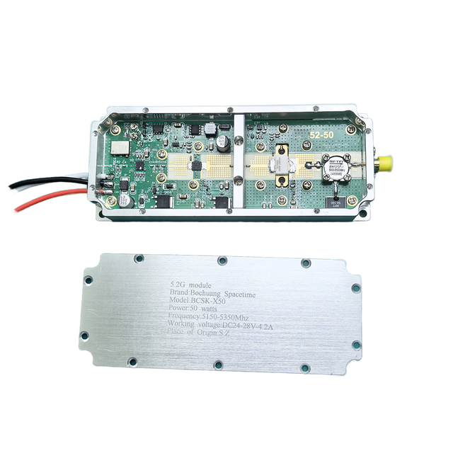 50W 5.2GHz GAN Chip RF Power Amplifier Solution with Isolator for FPV UAV Control Module Wireless & RF Modules