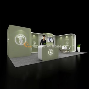 Stand Fieristico Premium Personalizzato con Sala Deposito, Stand Espositivo Modulare in Legno Riutilizzabile di Alta Qualità per Fiera del Fitness <span class=keywords><strong>FIBO</strong></span> - Product Image 2