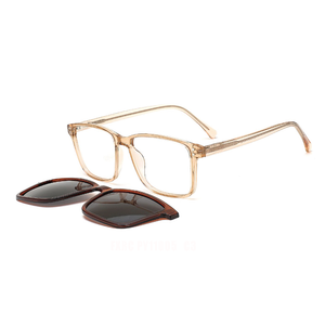 Lunettes optiques haut de gamme de luxe monture lunettes de soleil TR90 bleues/transparentes avec <span class=keywords><strong>lentilles</strong></span> TAC conception de lunettes à clipser à la mode - Product Image 6
