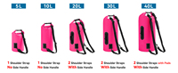 Sac à dos étanche flottant en PVC 5L/10L/20L/30L/40L, sac à fermeture roll-top pour garder les affaires au sec lors du kayak, du rafting et de la navigation de plaisance