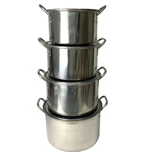 商业级不锈钢汤锅8件厨房用具不锈钢炊具汤锅汤锅