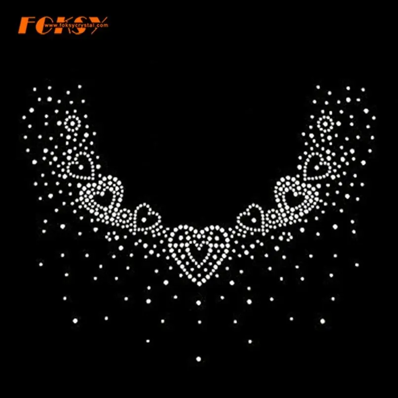 Colourful Necklace Rhinestone Iron-On Transfer Template