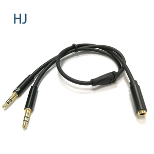 2022 Dual 3.5mm Male to 3.5mm Female Gold Plated Headset Splitter Cable to <strong>PC</strong> for Computer, Notebook, <strong>Speaker</strong>, Earphone, etc. - Product Image 2