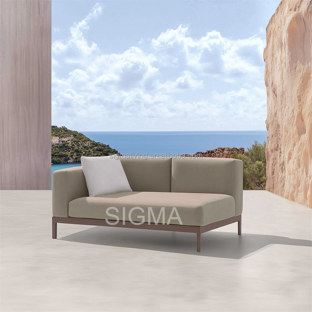 Sigma High Quality Garden Furniture Outdoor Sofa Set Modern Patio Furniture Set Luxury Teak Wood Garden Sofas