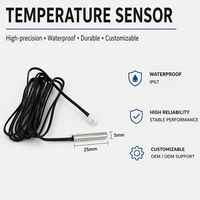 High Precision 1% NTC 10K 50K 100K B3950 Temperature Sensor Probe Waterproof Stainless Steel Thermistor Cable
