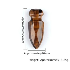 Adorno <span class=keywords><strong>de</strong></span> Cristal Natural Tallado <span class=keywords><strong>de</strong></span> 50mm, Modelo Daga, Ojo <span class=keywords><strong>de</strong></span> Tigre y Amatista, para Colección y Decoración del Hogar, Venta al Por Mayor - Product Image 2