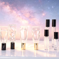 Botellas de Perfume de Vidrio Cuadradas Recargables, Únicas, Vacías, Personalizadas, de Lujo, Mate, de 5, 10, 20 y 30 ml, a Prueba de Fugas, para Crema para el Cuidado de la Piel