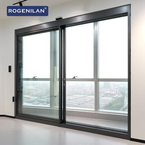 Porte coulissante automatique à capteur en aluminium avec vitrage creux, marque allemande Rogenilan - Product Image 2