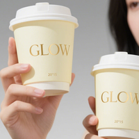 Gobelets en Carton Personnalisés avec Logo pour Cafétéria, Tasses à Emporter 16 et 12 oz, Simples ou Double Paroi, Jetables avec Couvercle