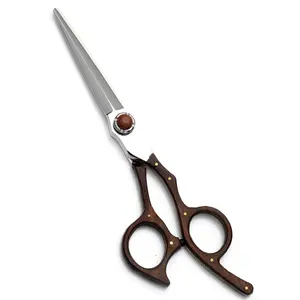 FD-203 manche en bois personnalisé d'excellente qualité VG10 acier fournitures de Salon de coiffure ciseaux de coupe de cheveux ciseaux de coiffeur