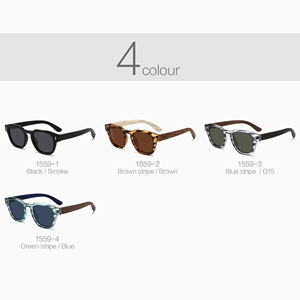 Gafas de Sol de madera UV400 hechas a mano a la moda, gafas de sol de madera con logotipo personalizado, gafas de sol de madera de bambú para hombre - Product Image 3