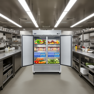 Réfrigérateur commercial Orikoool 54, 49 pieds cubes, 2 portes, acier inoxydable, vertical, homologué ETL, équipement de cuisine - Product Image 2