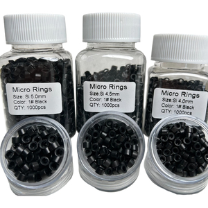 Anneaux micro en silicone et anneaux de liaison, tubes avec perles capillaires doublées de silicone, outils d'<span class=keywords><strong>extension</strong></span> capillaire fabriqués en Chine - Product Image 1