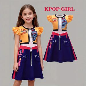 Costume d'anime, costume <span class=keywords><strong>de</strong></span> cosplay d'Halloween, robe <span class=keywords><strong>de</strong></span> carnaval pour enfant, déguisement K-pop <span class=keywords><strong>Demon</strong></span> Hunters, robe <span class=keywords><strong>de</strong></span> fille pour la scène - Product Image 1