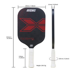 Nouvelle pagaie de pickleball <span class=keywords><strong>Arronax</strong></span> 18K en fibre de carbone thermoformée, épaisseur 16 mm, modèle 2026 - Product Image 1