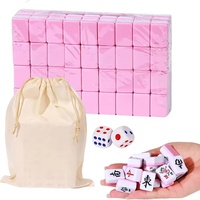 0.55 "X 0.47" X 0.79 "Chinois Mini Mahjong Tuiles Ensemble Personnalisé Portable Petit Voyage Mahjong Jeu Domino Rummy Tuiles