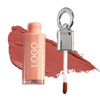 Gloss à lèvres mat à marque privée avec porte-clés pour décoration de sac, rouge à lèvres liquide non transférable