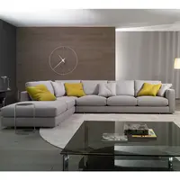 Ensemble de mobilier en Latex, canapé d'angle moderne et Simple, Design nordique, Sofa en tissu, grande taille, pour salon et grand appartement
