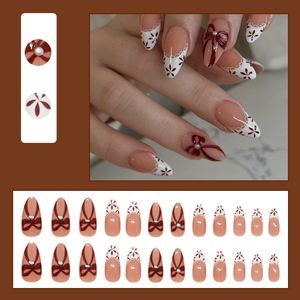 Nuevo <span class=keywords><strong>Diseño</strong></span> de <span class=keywords><strong>Uñas</strong></span> Postizas Cortas con Puntos Franceses, <span class=keywords><strong>Uñas</strong></span> Acrílicas de Alta Calidad, 24 Piezas, <span class=keywords><strong>Uñas</strong></span> Artificiales para Salón de Belleza, DIY, ABS - Product Image 5