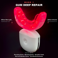 Appareil de soins bucco-dentaires à usage domestique 460nm bleu 660nm rouge 850nm NIR, 3 modes de thérapie par photobiomodulation pour le soin des gencives et le blanchiment des dents, OEM ODM
