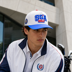 Casquette de golf à cinq panneaux avec emblème brodé 3D, personnalisable OEM, faible MOQ, haute qualité, fermeture Velcro, respirante et légère - Product Image 6