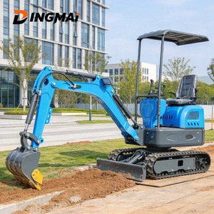 Mini-excavatrice DINGMAI 1 tonne, moteur KOOP, chenilles en caoutchouc étroites de 950 mm, pour le creusement de poteaux de clôture résidentiels, <span class=keywords><strong>la</strong></span> plantation d'arbres, les travaux de jardinage - Product Image 4