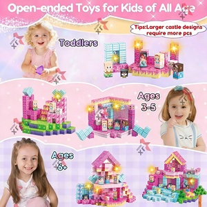 Set Educativo 3D di Tendenza 2026, Cubi Magnetici, Giocattoli per Bambini, Blocchi Magnetici Luminosi Rosa 'Il Mio Mondo' per Bambini - Product Image 4