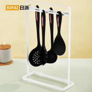 Ripai <b>Kitchen</b> Utensil <b>Rack</b> With Hooks For Spatula Ladle Strainer Storage Countertop Organizer No Drilling Required - Product Image 2