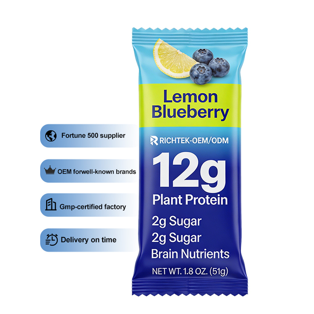 Richtek Halal High End Keto Protein Bar High Fiber Vegan Energy Bar Plant-Based Protein Bar