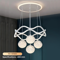 Lustre suspendu Dingdian Led Nordic moderne, alimenté par courant alternatif 220V, en fer, avec indice de protection IP44, grande taille pour restaurant, salon
