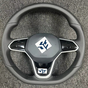 พวงมาลัยหนังแท้แบบกำหนดเอง ใช้ได้กับรถยนต์ Volkswagen <span class=keywords><strong>VW</strong></span> Golf 4 5 6 6r 7 7r 7.5 8 R POLO GTI GTD MK4 8 7 6 5 MK7 Mk8 <span class=keywords><strong>Scirocco</strong></span> - Product Image 1