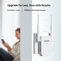 Répéteur WiFi double bande domestique COMFAST CF-WR301S V3 300 Mbps, 2 antennes, amplificateur de signal traversant les murs, couverture de 80 m², 82 mW (19 dBm)