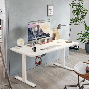 Duy nhất-động cơ sang trọng hiện đại điện chiều cao có thể điều chỉnh máy tính bàn kép nhà/nghiên cứu/văn phòng/Viết/chơi Game Văn phòng xây dựng - Product Image 3