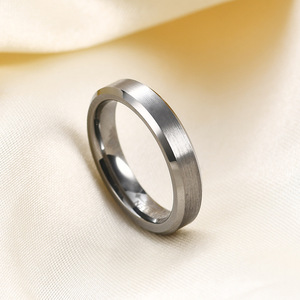 Tungsten Steel Couple Ring 4mm 6mm 8mm <b>Brushed</b> Finish Wedding Band Unisex Jewelry - Product Image 4