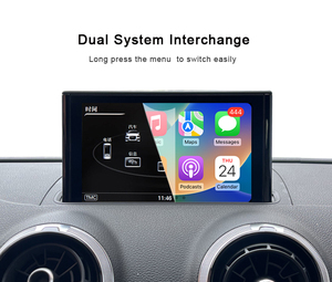 Kit CarPlay sans fil Apple et Android Auto pour <span class=keywords><strong>Audi</strong></span> A1 A3 A4 Q3 Q5 2012-2018 RMC <span class=keywords><strong>MMI</strong></span> 3G compatible avec le volant d'origine - Product Image 2