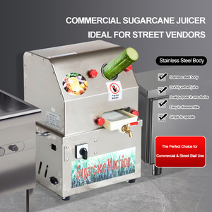 Presse-canne à sucre commerciale entièrement automatique en acier inoxydable, extracteur de jus de canne à sucre vertical - Product Image 1