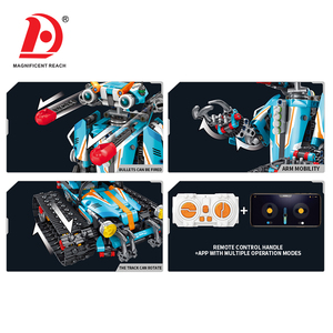 Ensemble de blocs de construction de char robot RC <span class=keywords><strong>2</strong></span> en 1, 701 pièces, application et télécommande, briques techniques transformables, jouets éducatifs STEM - Product Image 3