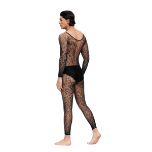 Maillot de corps <span class=keywords><strong>Sexy</strong></span> en résille, imprimé léopard, sous-vêtements pour hommes, Costume Cosplay, vente en gros, collection 2020 - Product Image 4