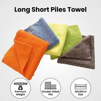 Serviette de lavage auto en microfibre tissée sans bords 400 GSM 40x40cm, super douce, séchage rapide, écologique, double face, pour le detailing automobile