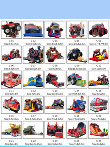 Château gonflable commercial d'extérieur sur le thème du <span class=keywords><strong>Monster</strong></span> Truck avec toboggan pour enfants - Product Image 6