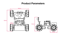 Tscinbuny ZYC0044 Kit Robot Roda Omni-Directional 4WD, Pemrograman IDE Sumber Terbuka, Sasis DIY, HC-05 Nirkabel, L293D