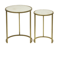 Meubles de salon grande vente Meubles design fabriqués à la main Table d'appoint support fini argent Table d'appoint pour coin