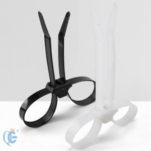 สายรัดพลาสติกไนลอนแบบมีซิปสีขาวดำ - Product Image 2