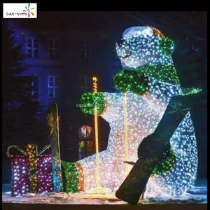 Luces Decorativas Navideñas LED con Forma de Oso, para Exteriores, Clasificación IP44, 2700K, Blanco Cálido, Fácil Instalación - Product Image 6