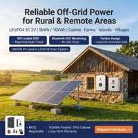 Système de stockage d'énergie solaire hors réseau LiFePO4 51,2V 5kWh 10kWh Lithium pour zones rurales et isolées, vente en gros OEM ODM CE