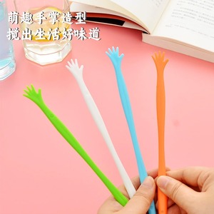 Bâtonnets <span class=keywords><strong>en</strong></span> plastique <span class=keywords><strong>en</strong></span> forme de main, bâtonnets d'agitation allongés, bâtonnets d'agitation <span class=keywords><strong>en</strong></span> plastique pour jus et boissons, 5 pièces - Product Image 4