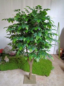 Arbre Artificiel Heureux en Pot, Plante Verte pour Décoration de Salon, Entrée, Bureau, Maison d'Hôtes, Table ou Sol - Product Image 2